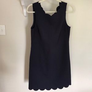 Jcrew Navy Scallop Dress